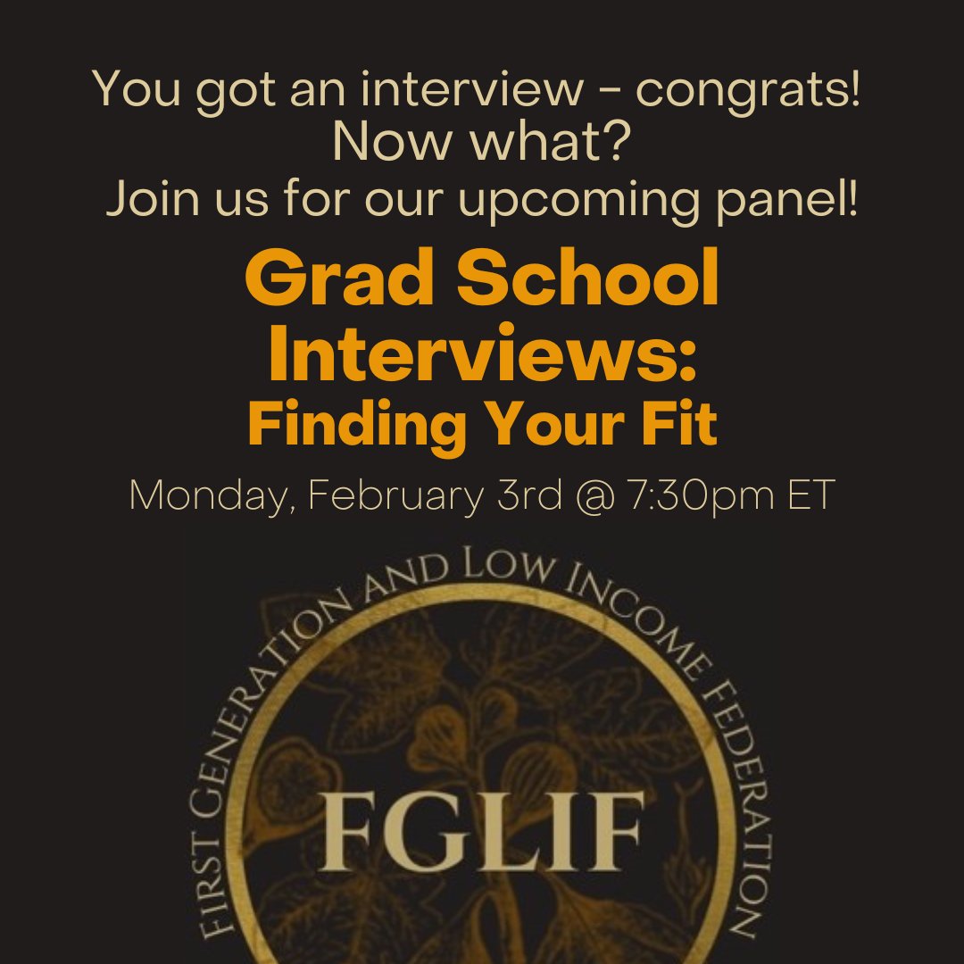 It's that time of year again... 

Got a grad school interview coming up and wondering how to navigate it? Not sure how to prepare?

Join us on February 3rd at 7:30pm for a panel discussion about how to nail that interview this term! 

Register here: bucknell.zoom.us/meeting/regist…