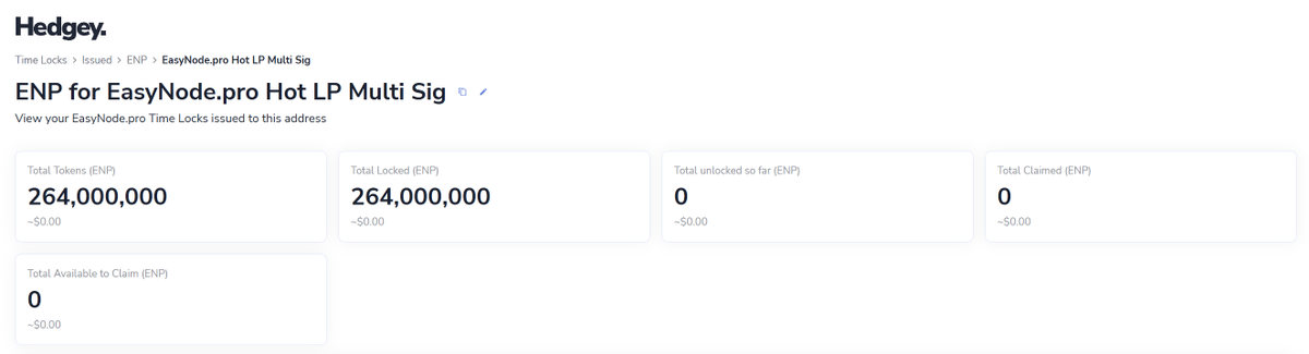 ⚡ EasyNode $ENP ⚡ Day 20 update:

Things are moving and we now have 264m $ENP time locked of the 498m left on-chain!

Grab the <a href="/harmonyprotocol/">Harmony 💙</a> coin powered by Validator rewards.

Or stake with us or <a href="/RockTheBlockchn/">RockTheBlockchain ⚡</a> before Feb 1st and get into our monthly airdrop!
