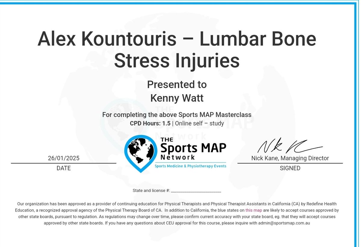 A really superb <a href="/sportsmapnet/">SportsMAP</a> masterclass with Alex Kountouris

Likely I see these on some sort of scale but simply not considering them as potential dx. 

Excellent insight into assessment and management stages 

Access via <a href="/physiosinsport/">ACPSEM</a> and applied <a href="/ProjectPhysio/">project: physio</a>