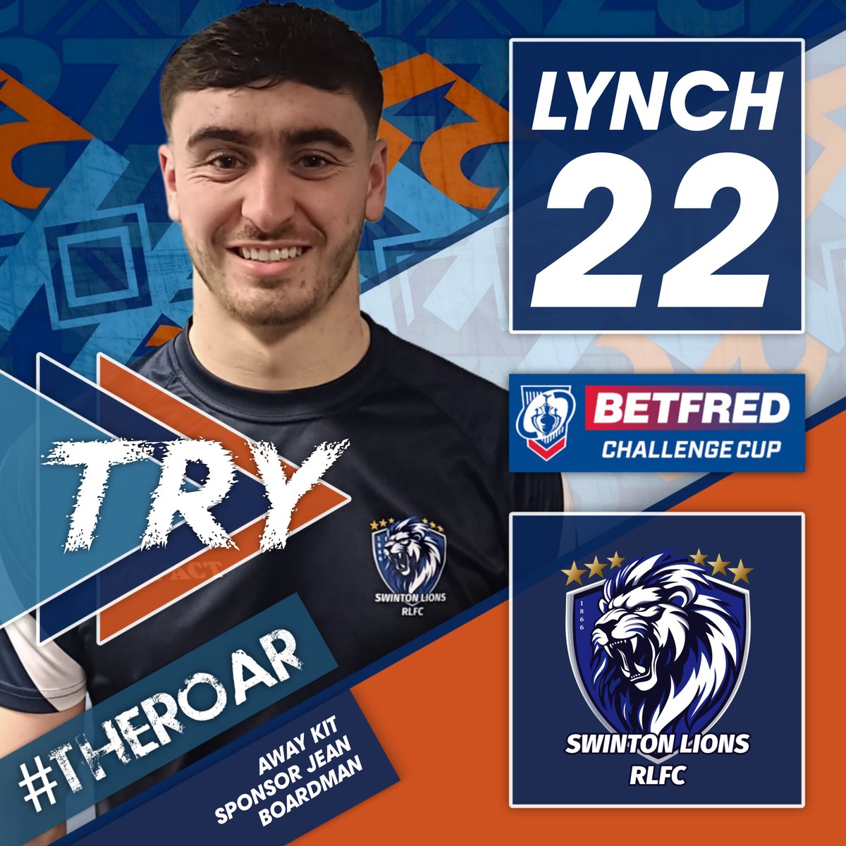 Swinton_Lions's tweet photo. 🕐8. Aaron Lynch shows footwork close to the line as he dives over despite the attention of the defence to give the Lions the lead!
Whitehaven 0 - Swinton 4
#OneClubVision #ROAR https://t.co/wp0d9kO6LU