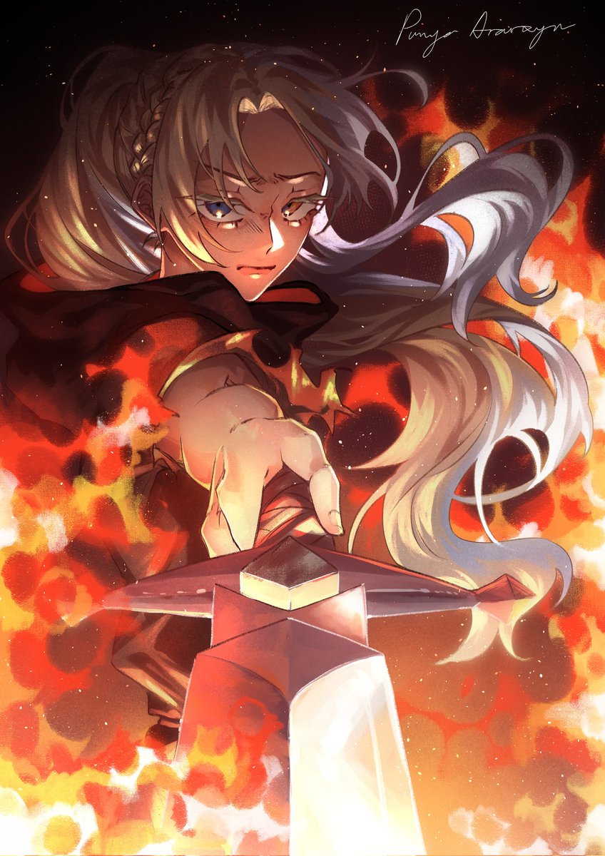 Should this end, it shall be by thine hands 

— Sol

#oc #artidn