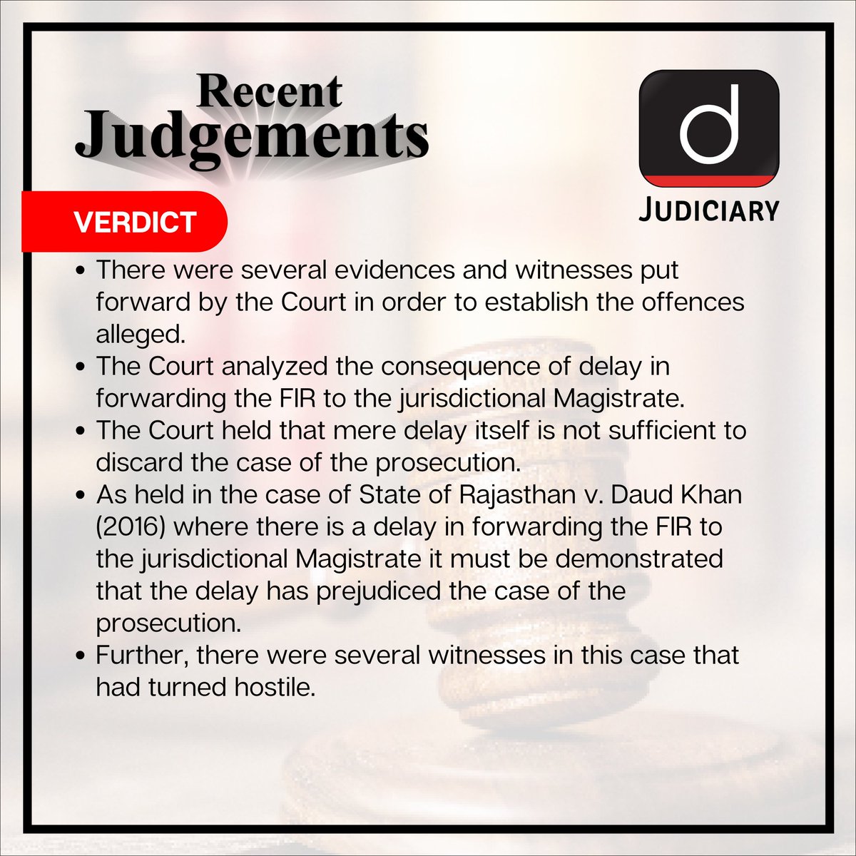 Law_Drishti's tweet image. Let’s look at these #RecentJudgments shedding light on #Justice in action.
.
Check our website: drishti.xyz/website-Judici…
.
#RecentJudgment #SupremeCourt #RecentNews #CurrentAffairs #Constitution #India #Court #LegalUpdates #IndianLaw #DrishtiJudiciary #TeamDrishti