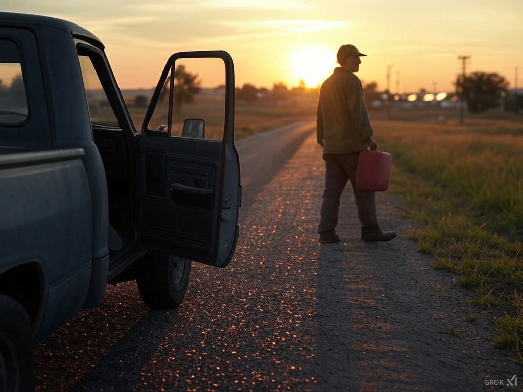 CaseydeJong2's tweet photo. Our eastern cousins from the city have run the gas tank dry.
They’ve been joy riding down every dead end climate road and now want us to walk to town for gas.
Fellow Albertans, we don’t need their soft hands and their soft heads. Let’s send them home.
Independence for Alberta! https://t.co/7HzRMUKzkL