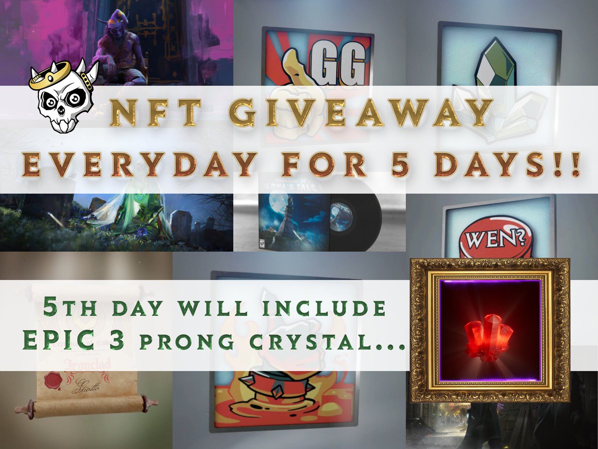 RP (@crypto_m3ta_nft) on Twitter photo FREE NFT GIVEAWAY
To celebrate the launch of <a href="/ChampionsIO/">Champions Ascension</a> Imperial Expeditions, I will be giving away 10 NFTs PER DAY FOR 5 DAYS starting 3rd FEB!
To qualify:
Follow <a href="/reachlabs_net/">REACH</a>, <a href="/Chris_DeWolfe/">Chris DeWolfe</a> & myself
Like/Share/Comment
Try the game free here👇
expeditions.champions.io FREE NFT GIVEAWAY
To celebrate the launch of <a href="/ChampionsIO/">Champions Ascension</a> Imperial Expeditions, I will be giving away 10 NFTs PER DAY FOR 5 DAYS starting 3rd FEB!
To qualify:
Follow <a href="/reachlabs_net/">REACH</a>, <a href="/Chris_DeWolfe/">Chris DeWolfe</a> & myself
Like/Share/Comment
Try the game free here👇
expeditions.champions.io