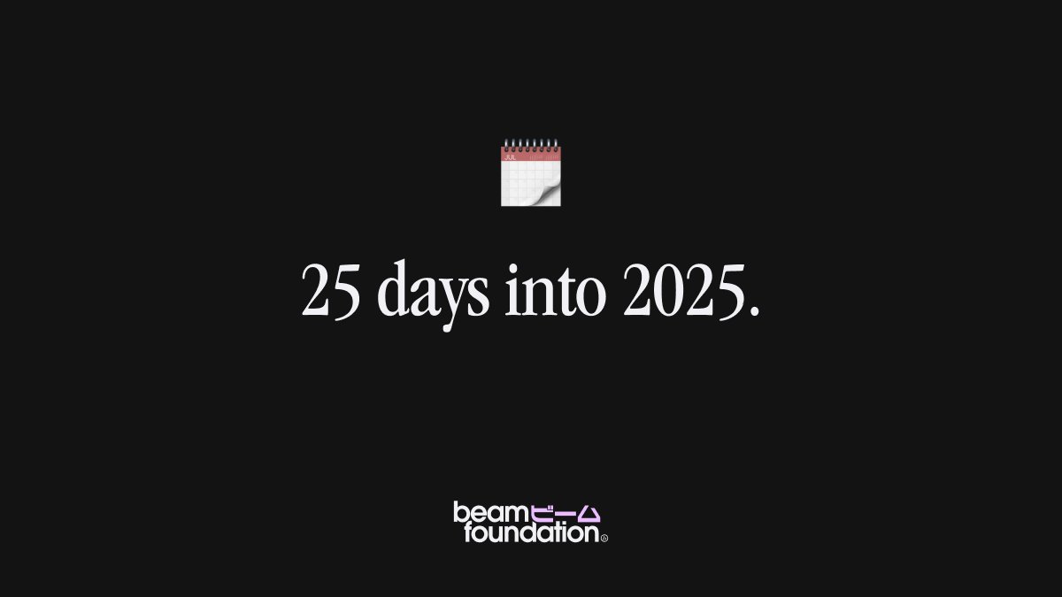All about delivery 📩

25 days into 2025, and we're running faster than ever before. 

Main focus right now: Beam Nodes &amp; PoS transition for the <a href="/BuildOnBeam/">Beam</a> Network.