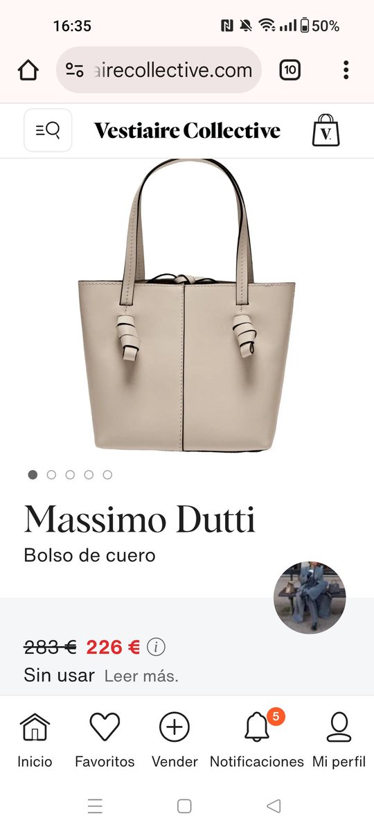 !Cómo especula el personal!
Minibolso de Massimo Dutti a 50€ en su web, en Vestiare Collective, de segunda mano, 226€.
#moda #massimodutti #vestiarecollective