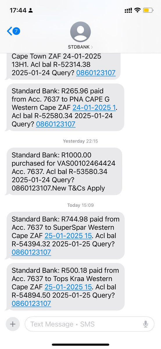 rdnyc's tweet photo. @StandardBankZA I’ve been getting someone’s transaction history and I don’t know why. 
I called your fraud line and they didn’t help. Called your digital banking, they didn’t help. 
What must I do to stop these message? https://t.co/8oM6qgEB6Q