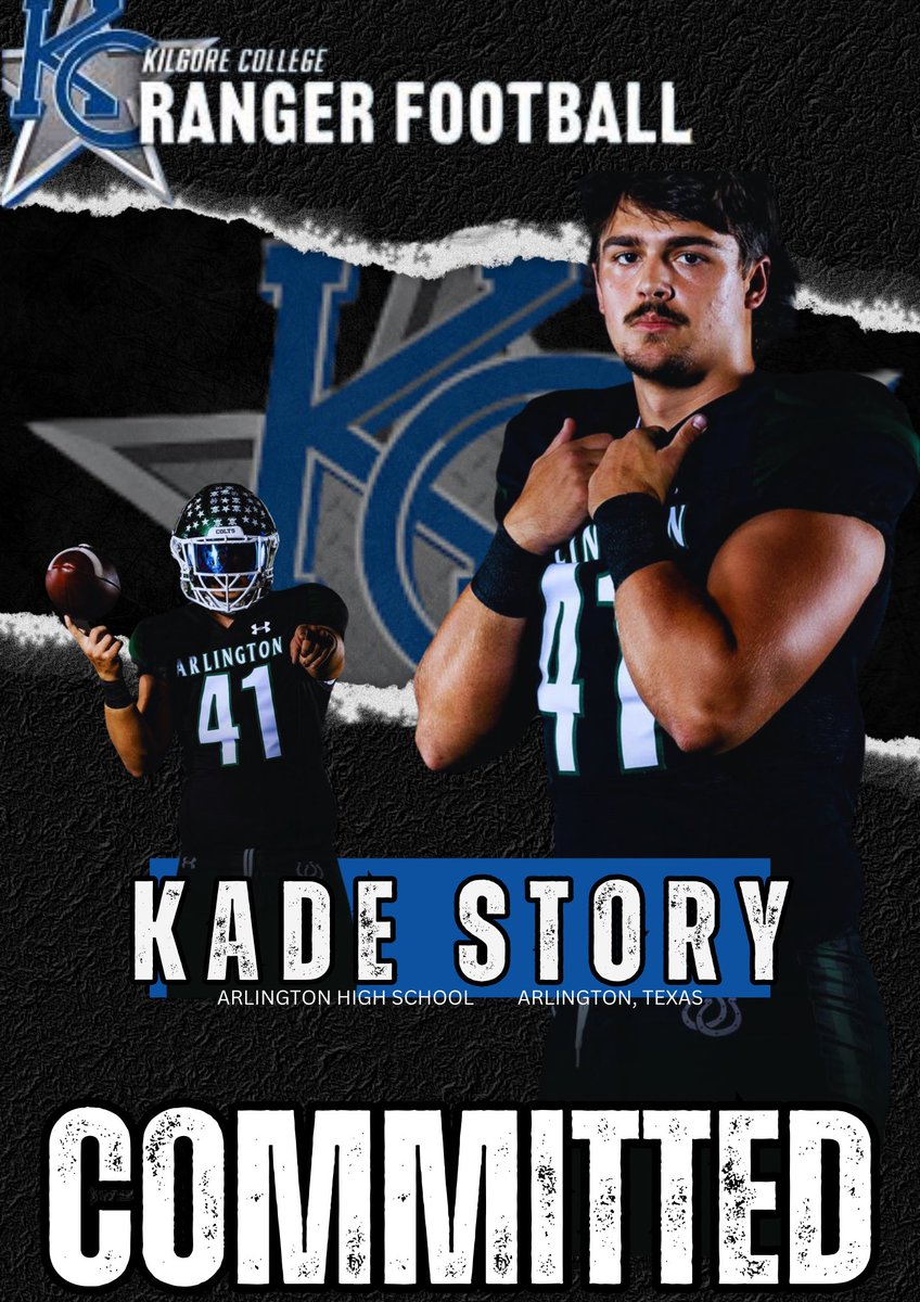 Blessed to announce that I have committed to Kilgore College!!
#MTXE #RackemRangers <a href="/CoachB_MTXE/">Coach B</a> @CoachEdney <a href="/CoachRT_KC_MTXE/">Russell Thompson</a> <a href="/ahscoltfootball/">ARLINGTON FOOTBALL</a>