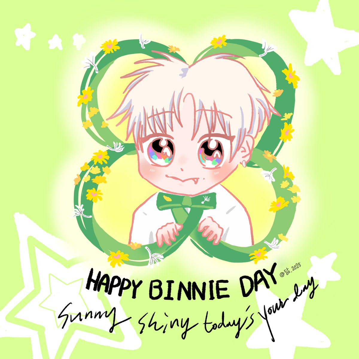 binlikeheaven's tweet photo. 💚🤍💛🍀🌼
사랑하는 우리 빈이 이천이십오년에도 좋아해
#누구보다_빛나는달_빈아_생일축하해 https://t.co/DRKj084Ccy