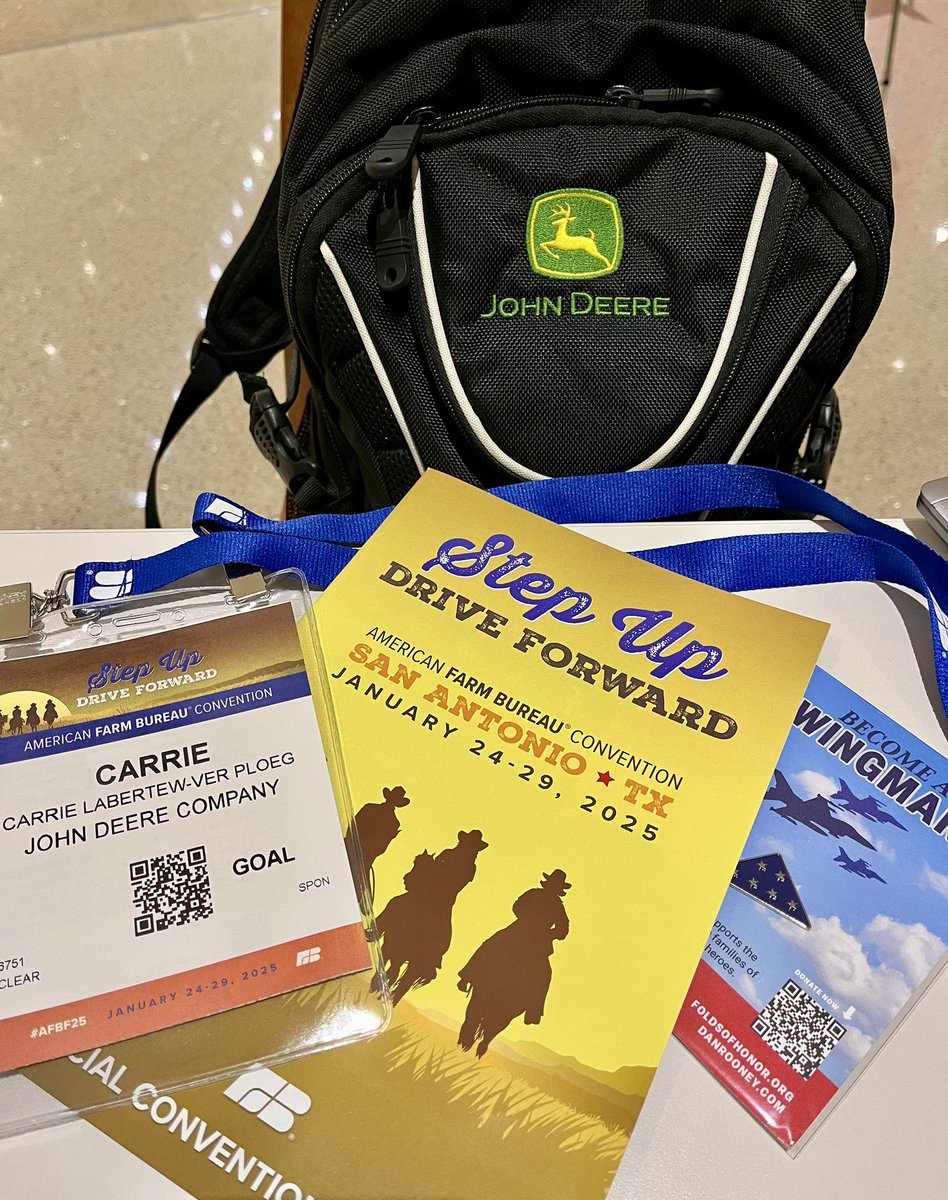 CarrieLabertew's tweet photo. Humbled to spend the weekend with people who are passionate about advocating for agriculture. Beyond excited to share the @JohnDeere Precision Upgrades story with this crowd. @FarmBureau @IowaFarmBureau #stepupstepforward https://t.co/NQPp42vx8y