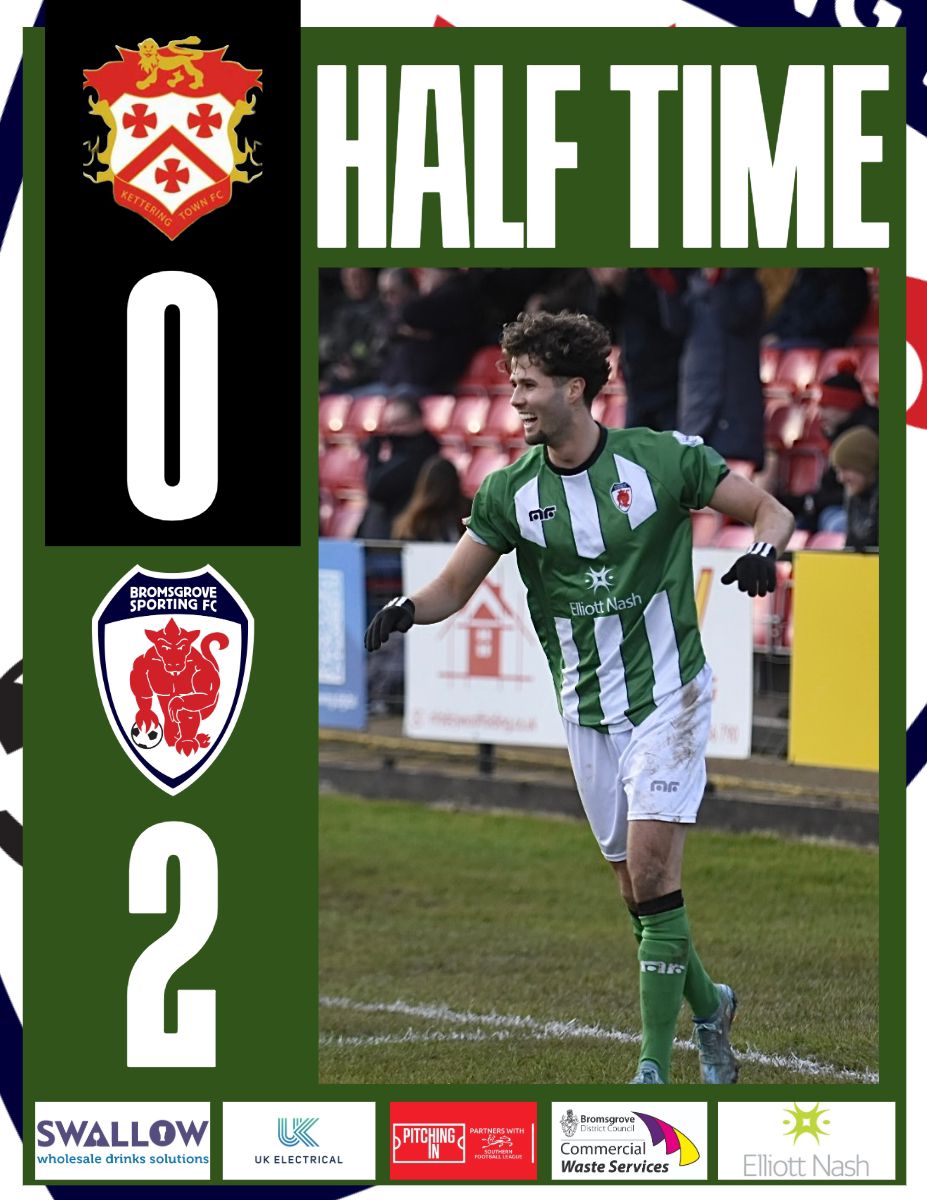 HALF TIME: 0-2. Goals from <a href="/reeceking08/">Reece</a> &amp; debutant <a href="/jaysoule9/">Jamie Soule</a> give us a richly deserved two goal advantage at the interval

#KETBRO