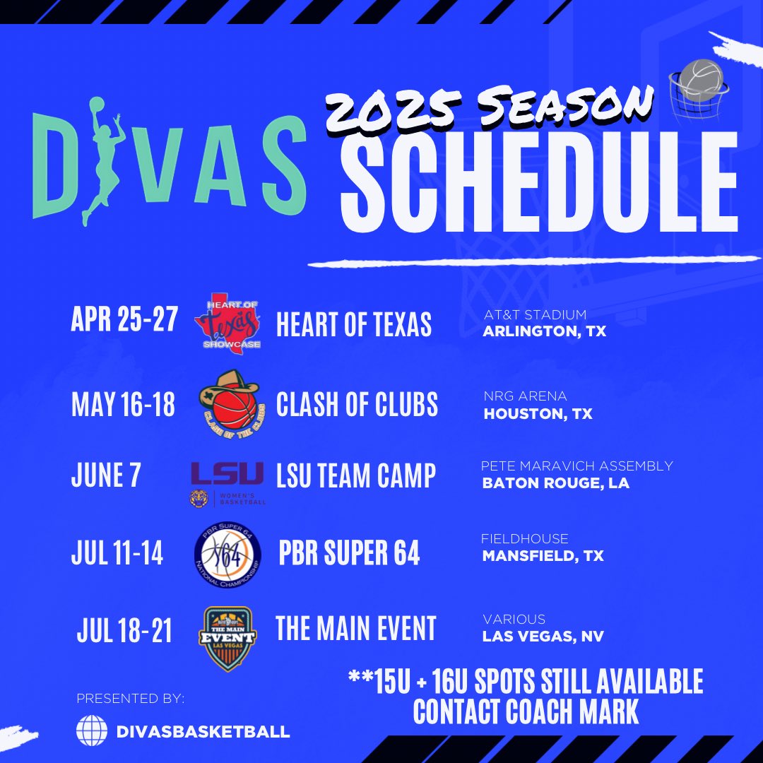 Rosters should be out next week… 15, 16, and 17U will face the most competitive schedule yet! Last chance to plug in Sunday!