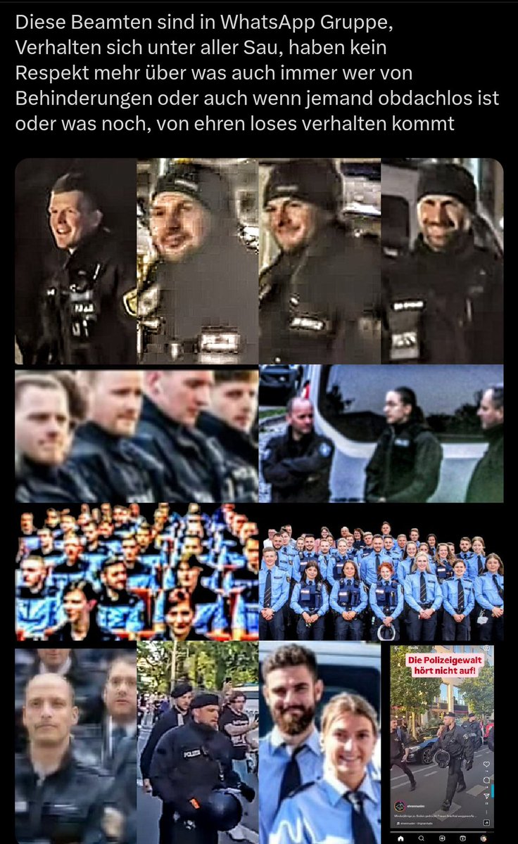 Ist echt so, die sind noch nicht echte Polizeibeamte, üben was aus, das der Amtsanmaßung noch nicht mal erlaubt ist,
Sind sogar in WhatsApp Gruppe so von Beleidigung am verbreitet oder sagen, das immer ist egal , ihrer Dienstpflicht nicht nachkommen