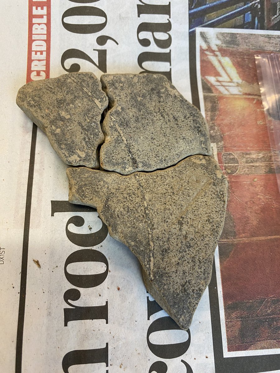 A lovely day (in the warm!) today processing Iron Age, Bronze Age &amp; Roman pottery finds from our summer dig at Rocky Clump. What a lovely bunch of people to spend a Saturday with!
So great to be able to see these finds up close and all cleaned up after the dig :) #Archaeology