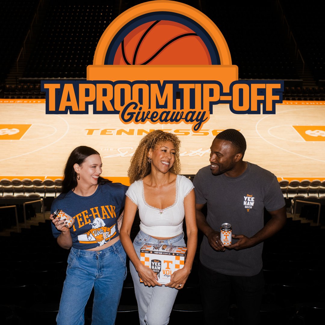 The Taproom Tip-Off Giveaway is back for the Tennessee vs. Auburn game! 🏀🎟️⁠
⁠
Want to win FREE tickets to the Vols' home game vs. Florida on Saturday, 2/1? Check out our post on Instagram and FB to learn more.