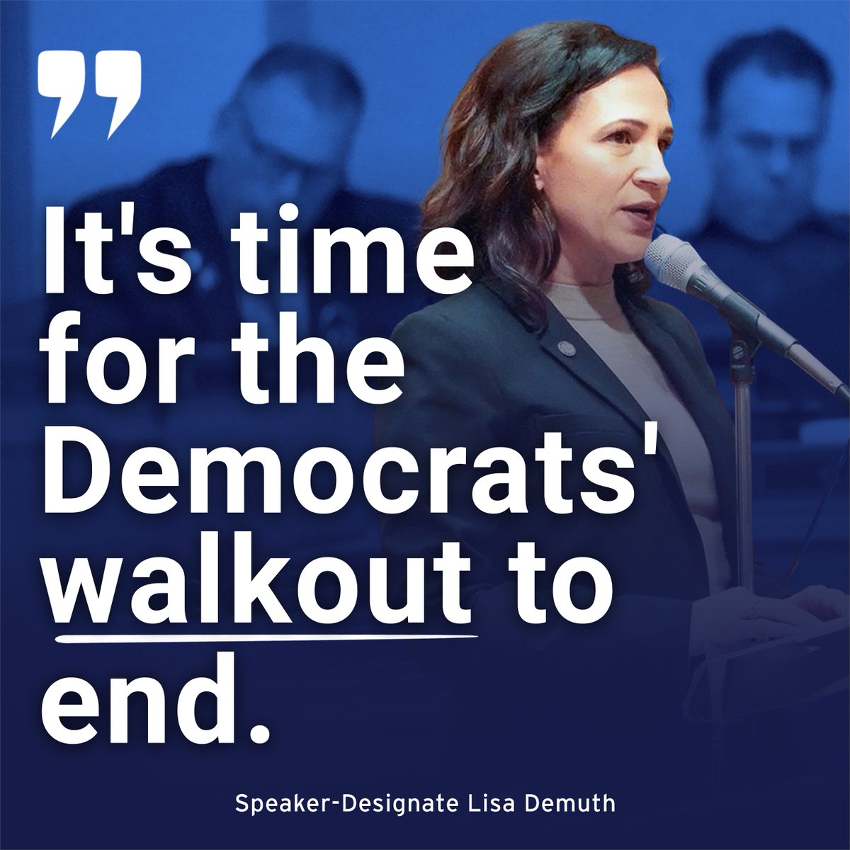 SPEAKER-DESIGNATE DEMUTH: "This decision drives home the fact that House Democrats are disrespecting not just their own constituents, but the entire state of Minnesota by refusing to do their jobs."