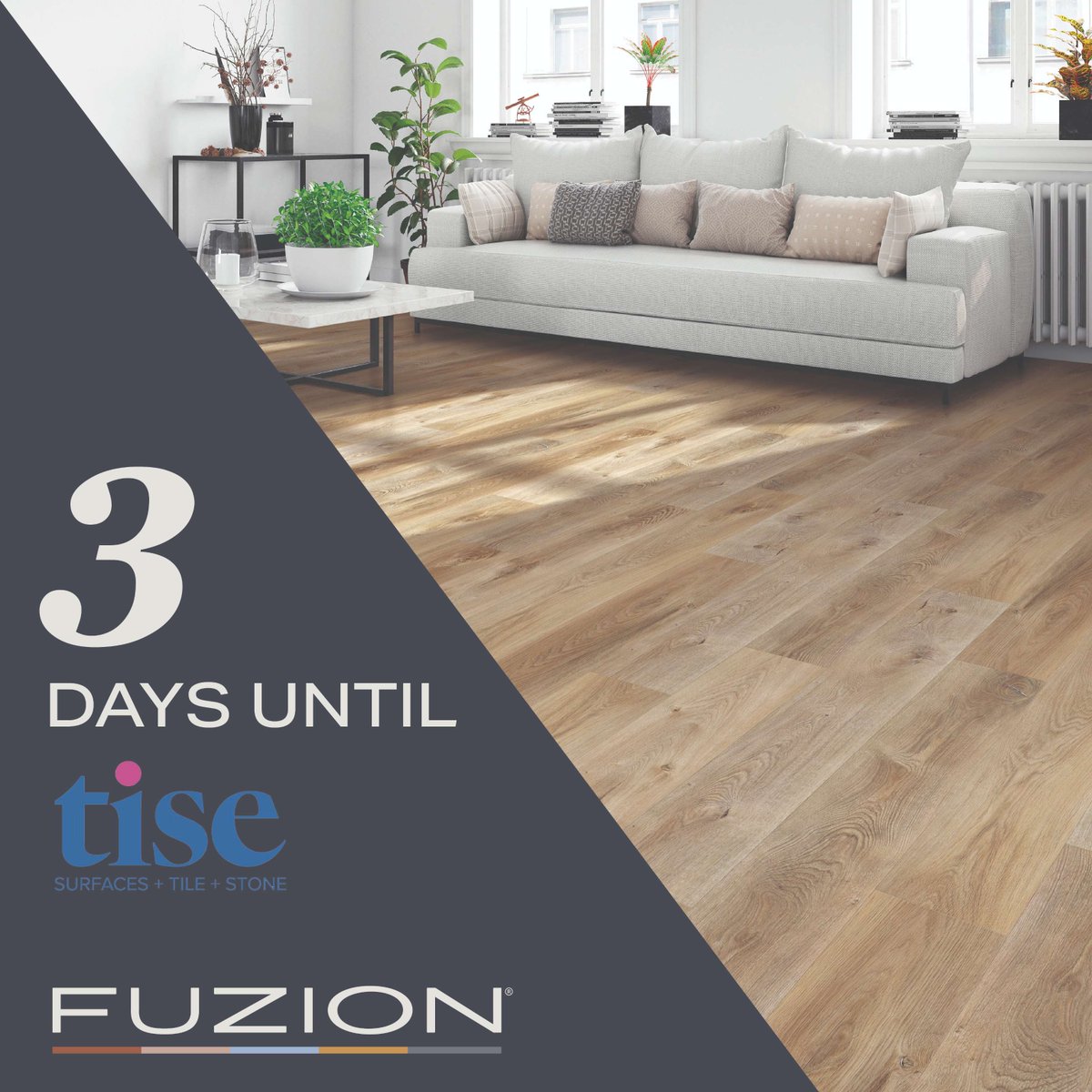 The International Surface Event is only 3 days away!⏱️ Visit Fuzion at the Mandalay Bay Resort and Casino, Tradewinds F from January 28th-30th. Can't wait to see you there!

#TISE2025 #Surfaces2025 #FuzionAtTISE25 #FuzionFlooring #findyourfuzion