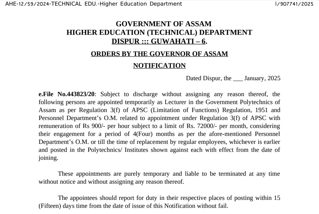 rituponsaikia3's tweet photo. @himantabiswa HCM @himantabiswa sir, what kind of 3F order is this ? Salary on PER HOUR basis, NO SCALE PAY !!! Seriously!!! Frustrating, devastating circular passed by Higher Education(Tech) Deptt for faculties of Polytechnics &amp; Engg. Clgs. Is there any scope for review now sir ? https://t.co/SDp7SsTaLf