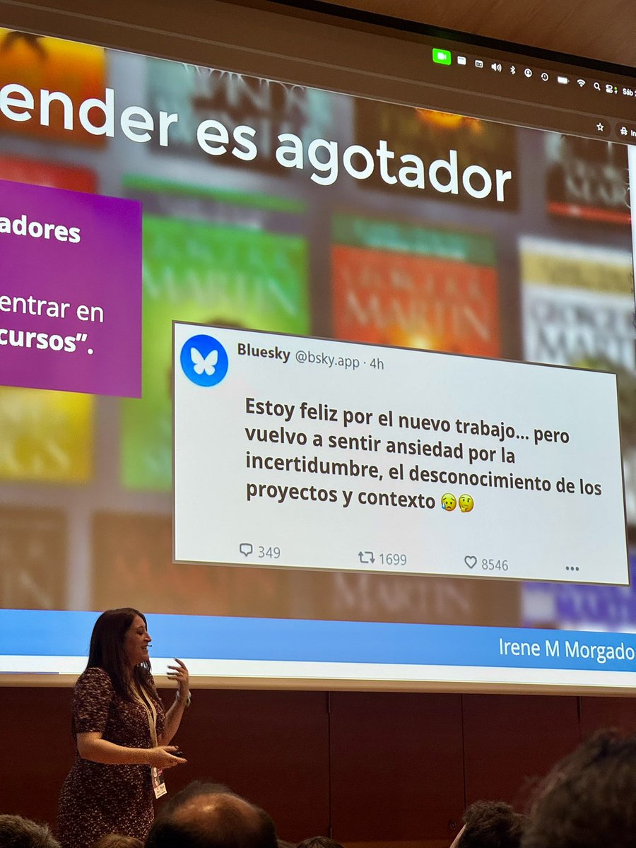 iro2009's tweet image. Otra charla que te hace reflexionar sobre todo lo que normalizas en la vida es la de @IrnMM  Su forma de exponer, con ese tono picaresco, divertido y directo, hace que sus mensajes se graben en el cerebro. ¡Imposible que me guste más! #bilbostack25