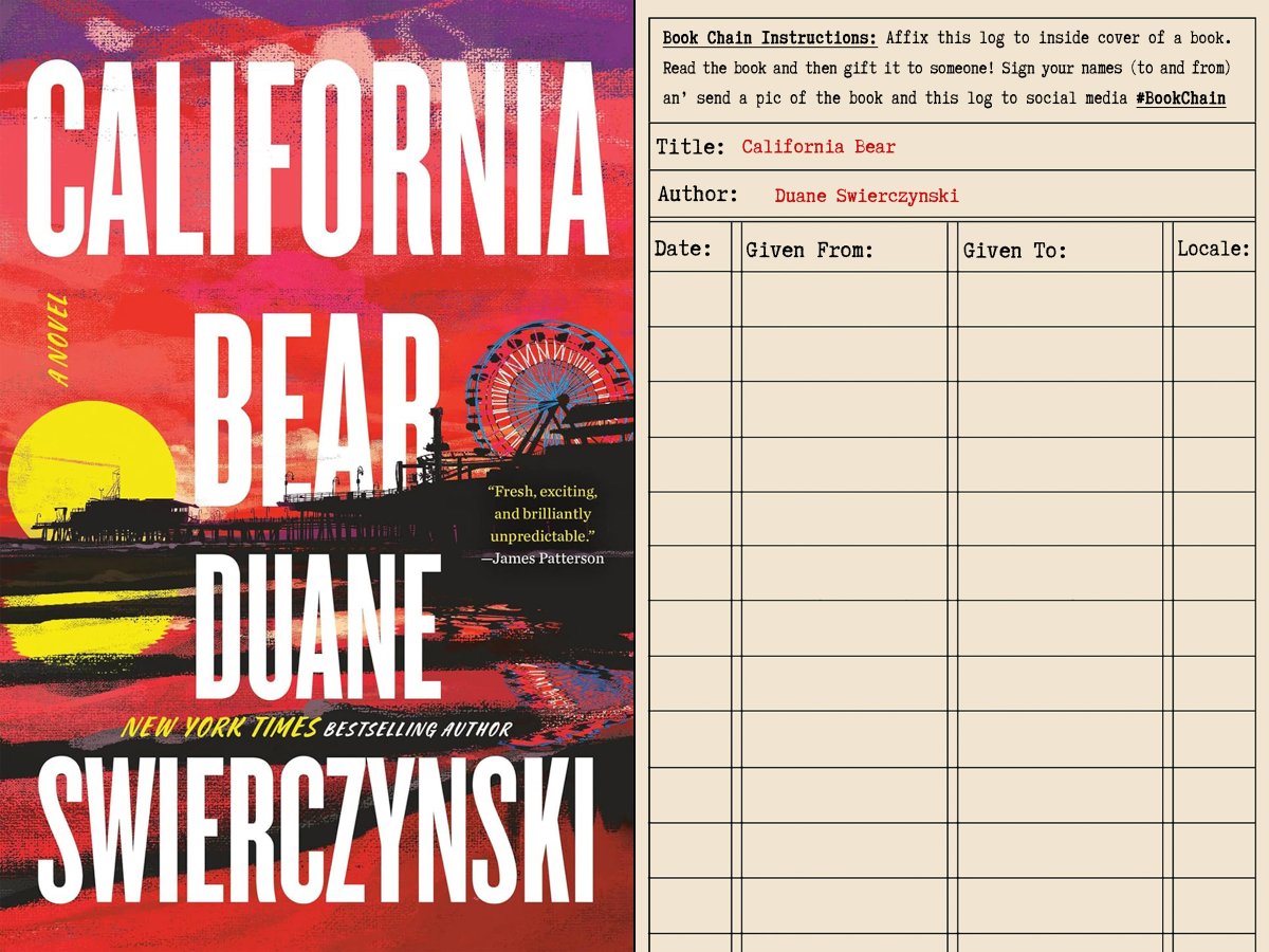 ericjguignard's tweet image. Highlighting #BookChain 14!

CALIFORNIA BEAR (@mulhollandbooks) by @swierczy:

Tracked as ericjguignard.blogspot.com/2025/01/book-c…

Where to next? Only chance and the last reader involved may determine! #BookChainChallenge