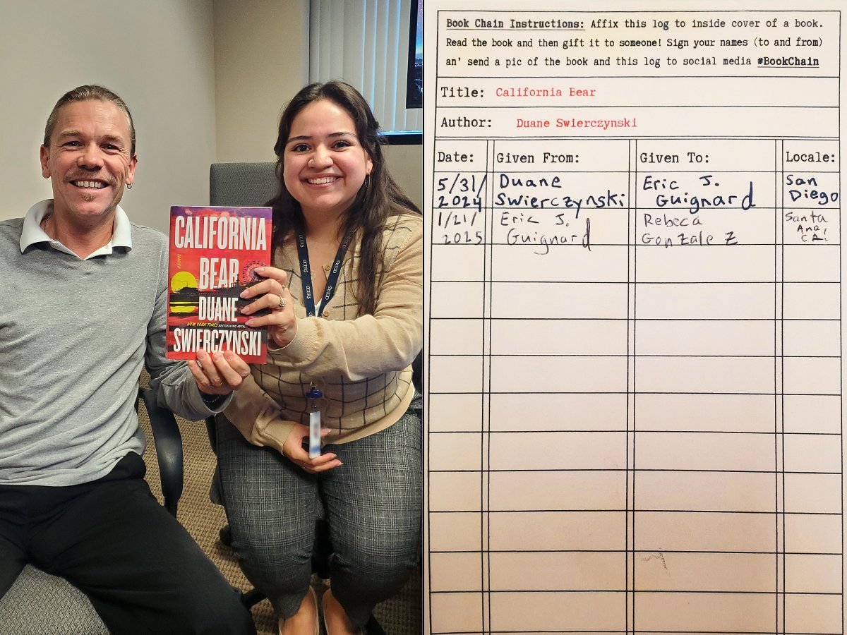 ericjguignard's tweet image. Highlighting #BookChain 14!

CALIFORNIA BEAR (@mulhollandbooks) by @swierczy:

Tracked as ericjguignard.blogspot.com/2025/01/book-c…

Where to next? Only chance and the last reader involved may determine! #BookChainChallenge