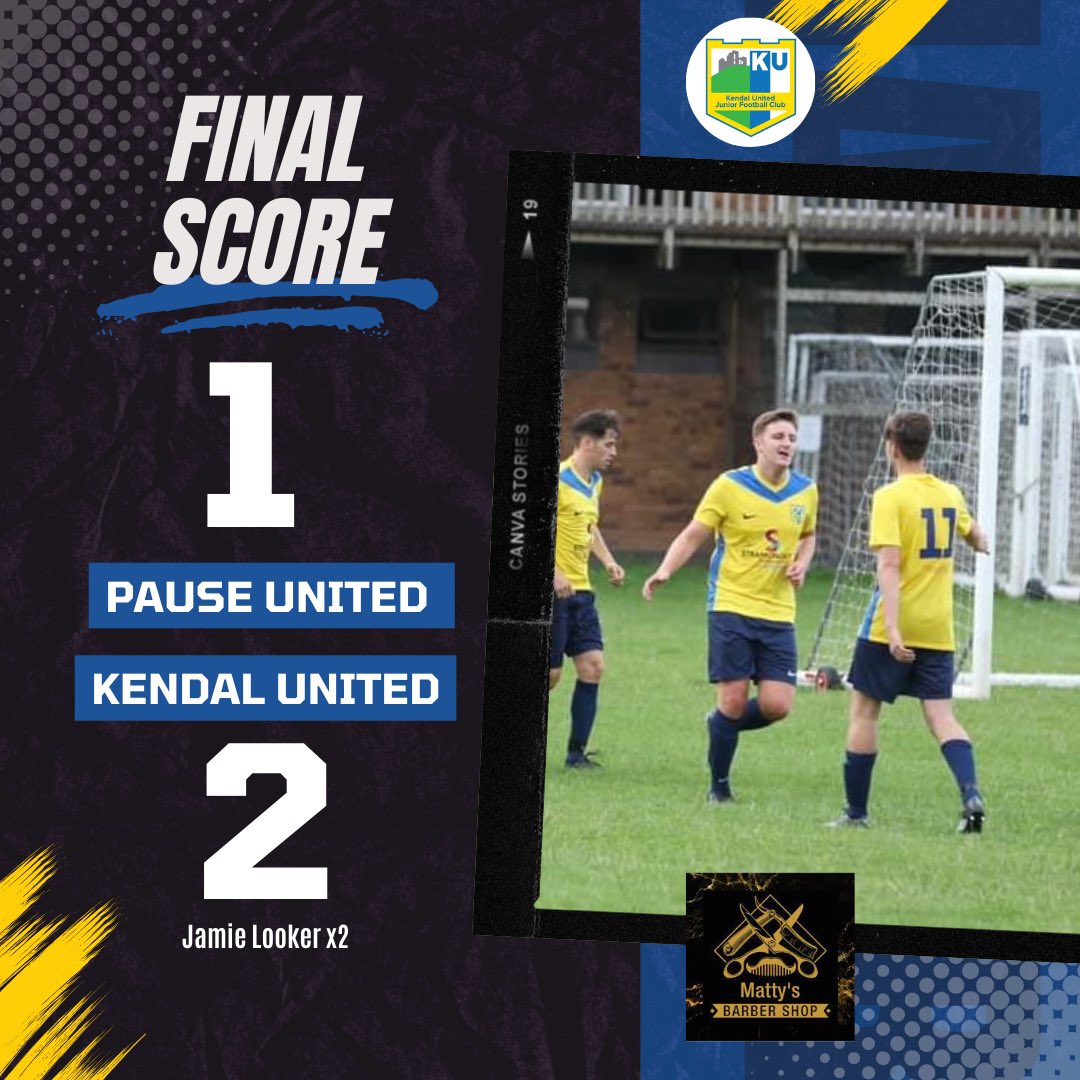 Full time result for the 1st team 👇 

A huge victory on the road against league leaders Pause. We battled for everything and secured the 3 points!

Both teams missed a penalty and there was plenty of drama!

Well done lads 👏 👏 

💛💙