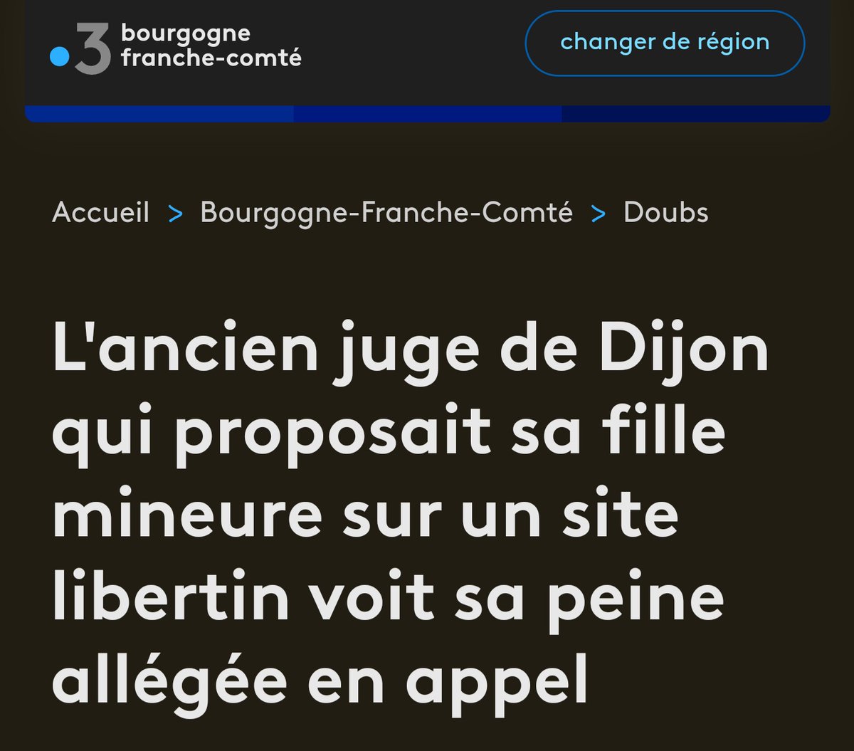 PetitPirat's tweet photo. @CerfiaFR Ça me rappel cette histoire du magistrat pédophile de Dijon qui proposait sa fille à des inconnus sur le net... condamné lui en revanche à simplement 1 an de surcis. https://t.co/IdH5h2LXuL