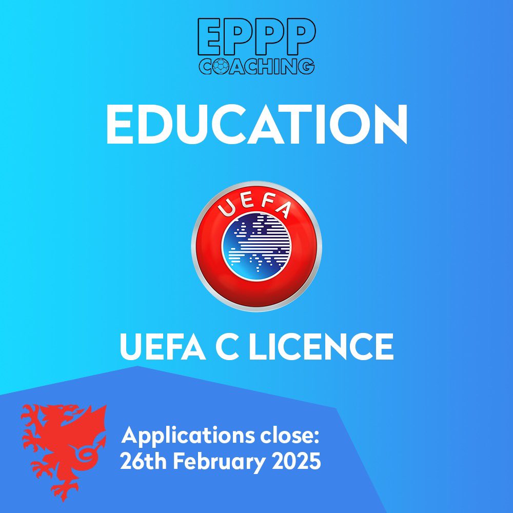 EPPPCoaching's tweet photo. UEFA C applications open with @FAWales until 26th Feb! 👇

https://t.co/2pnJmDxYjS

Good luck to all applicants! ⚽️🏴󠁧󠁢󠁷󠁬󠁳󠁿 https://t.co/VtntxSVB9N