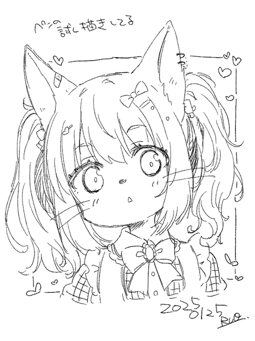 今日はクリスタのペンいろいろ試し描きしてる 