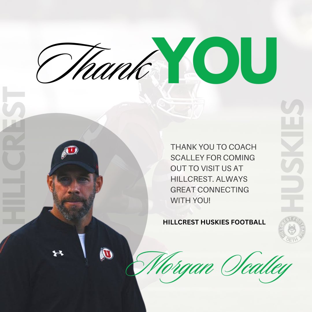 Thank you <a href="/RSNBUtes/">Morgan Scalley</a>