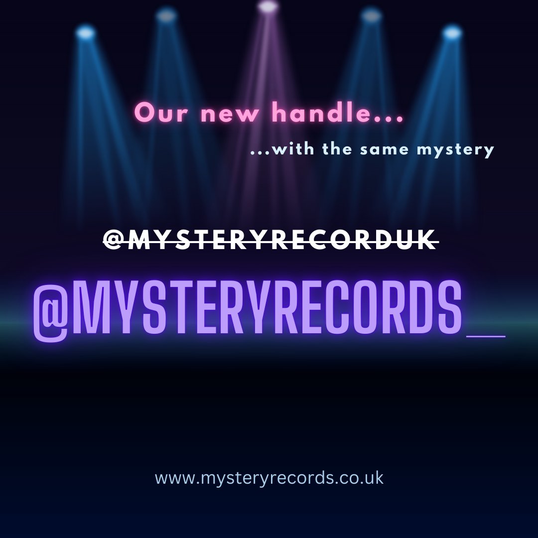 MysteryRecords_'s tweet photo. We’re now officially @mysteryrecords_ on https://t.co/uzJ4Rr8X15 and @mysteryrecordsuk on IG/FB, but hold tight, this is just the beginning. Something even BIGGER is coming soon 
👀 Stay tuned!

#mysteryrecords_ #newvibes #staytuned #birminghammusic https://t.co/0eaTjJM47p