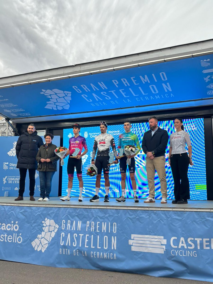 Gran Premio Castellón - Ruta de la Cerámica (@gpcastellon) on Twitter photo 🥲 Se termina la 2° edición del <a href="/GPCastellon/">Gran Premio Castellón - Ruta de la Cerámica</a>. Podio al completo:
🥇 Antonio Morgado <a href="/TeamEmiratesUAE/">@UAE-TeamEmirates</a>
🥈 Eric Fagundes <a href="/BurgosBH/">Burgos Burpellet BH</a>
🥉 Clémente Champoussin <a href="/XDSAstanaTeam/">XDS Astana Team</a>
#GranPremioCastellón - #RutaDeLaCerámica #CSEscenarioDeportivo #CastellónCycling 🥲 Se termina la 2° edición del <a href="/GPCastellon/">Gran Premio Castellón - Ruta de la Cerámica</a>. Podio al completo:
🥇 Antonio Morgado <a href="/TeamEmiratesUAE/">@UAE-TeamEmirates</a>
🥈 Eric Fagundes <a href="/BurgosBH/">Burgos Burpellet BH</a>
🥉 Clémente Champoussin <a href="/XDSAstanaTeam/">XDS Astana Team</a>
#GranPremioCastellón - #RutaDeLaCerámica #CSEscenarioDeportivo #CastellónCycling