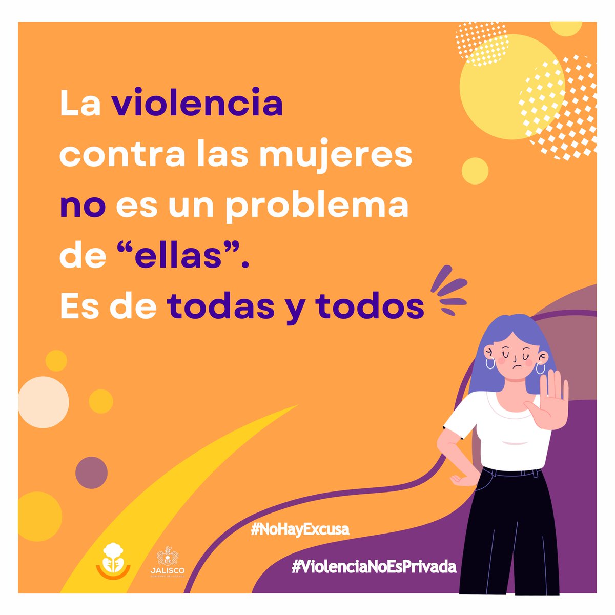 IgualdadJalisco's tweet photo. ¡Alto a la violencia contra las niñas, adolescentes y mujeres! 

Hoy 25 de enero, Día Naranja, ÚNETE, #NoHayExcusa. https://t.co/i83u4dINUN