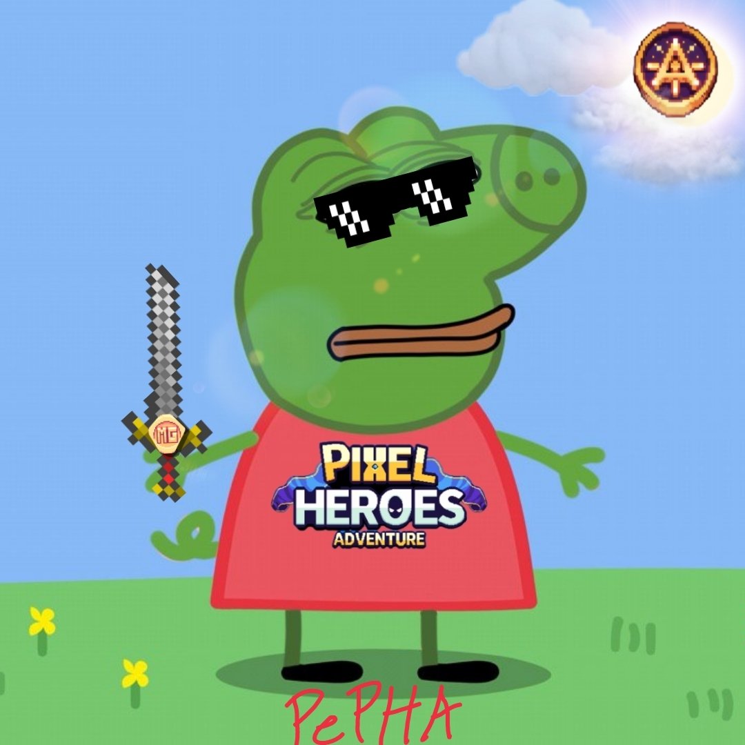 Xiansama06's tweet photo. This is the entry that we made through https://t.co/n2895iJMexπ€£ My friend xLORDGRIMx doesn't have an x account so we decided that I'm the one to post it.
#PHAMemeToken
@PixelHeroesMMO
PePHA coin
Ticker: PePHA
A meme coin by PHA that even your toddlers would want. PePHA the cloud slayer wants to see the sun(ADVTR) brighter and keep her shades on.π