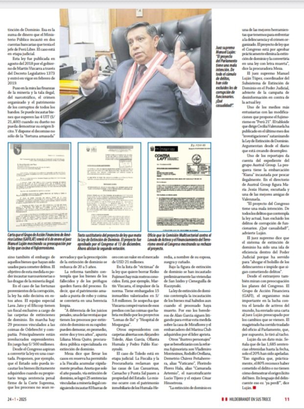 ensustrece's tweet photo. En #Hildebrandt @ensustrece: EXTINCIÓN DE LA DECENCIA por @eloymarchan. El Congreso del hampa está a punto de acabar con la ley que ha permitido recuperar 590 millones de soles en bienes malhabidos. Entre sus beneficiarios están Keiko Fujimori y Vladimir Cerrón. El reportaje en https://t.co/Yd2EU1qlZG
