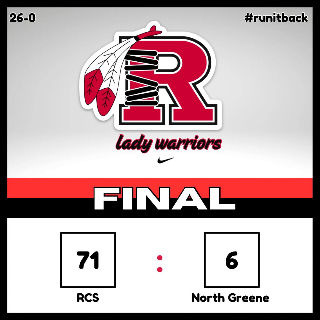 The Lady Warriors win in their first game of the Area 1A tournament. #runitback