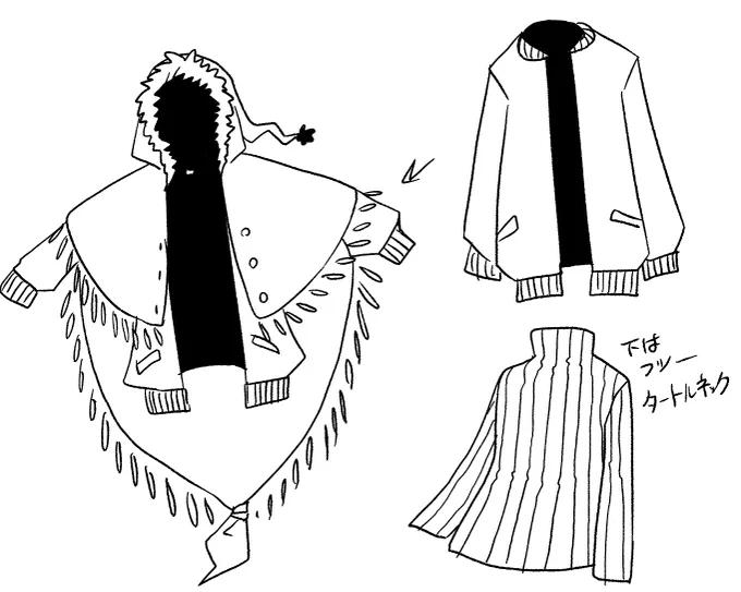 魔女の服の構造を今考えた 