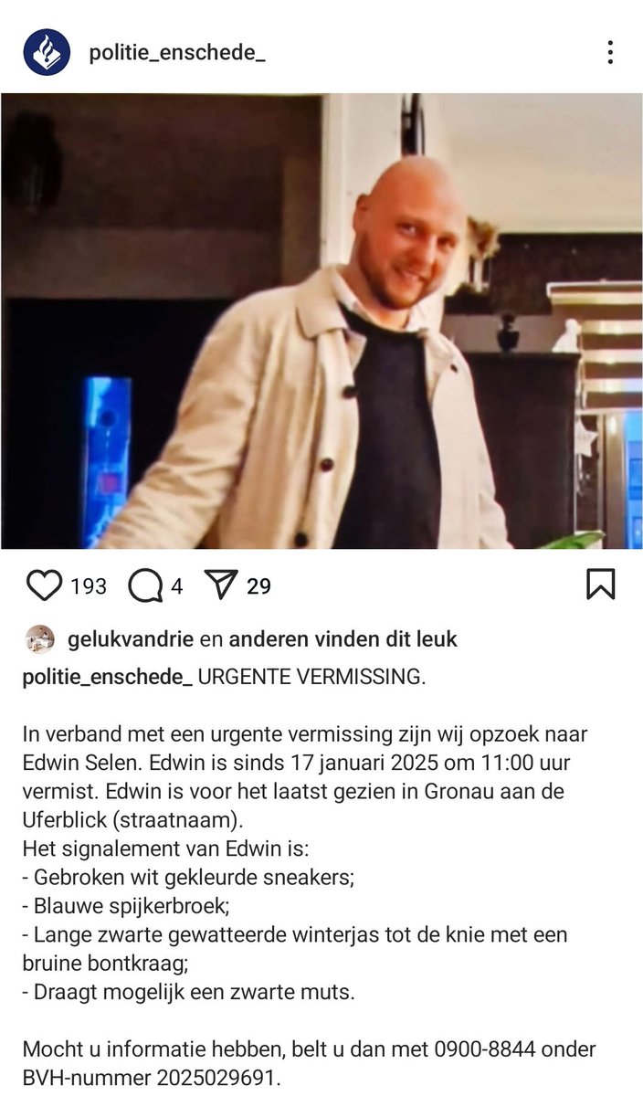 FeyeNody's tweet photo. Dag 8 inmiddels, please Edwin laat wat van je horen maat 🙏 #Enschede #Gronau #Glanerbrug https://t.co/1p9z5IWBtT