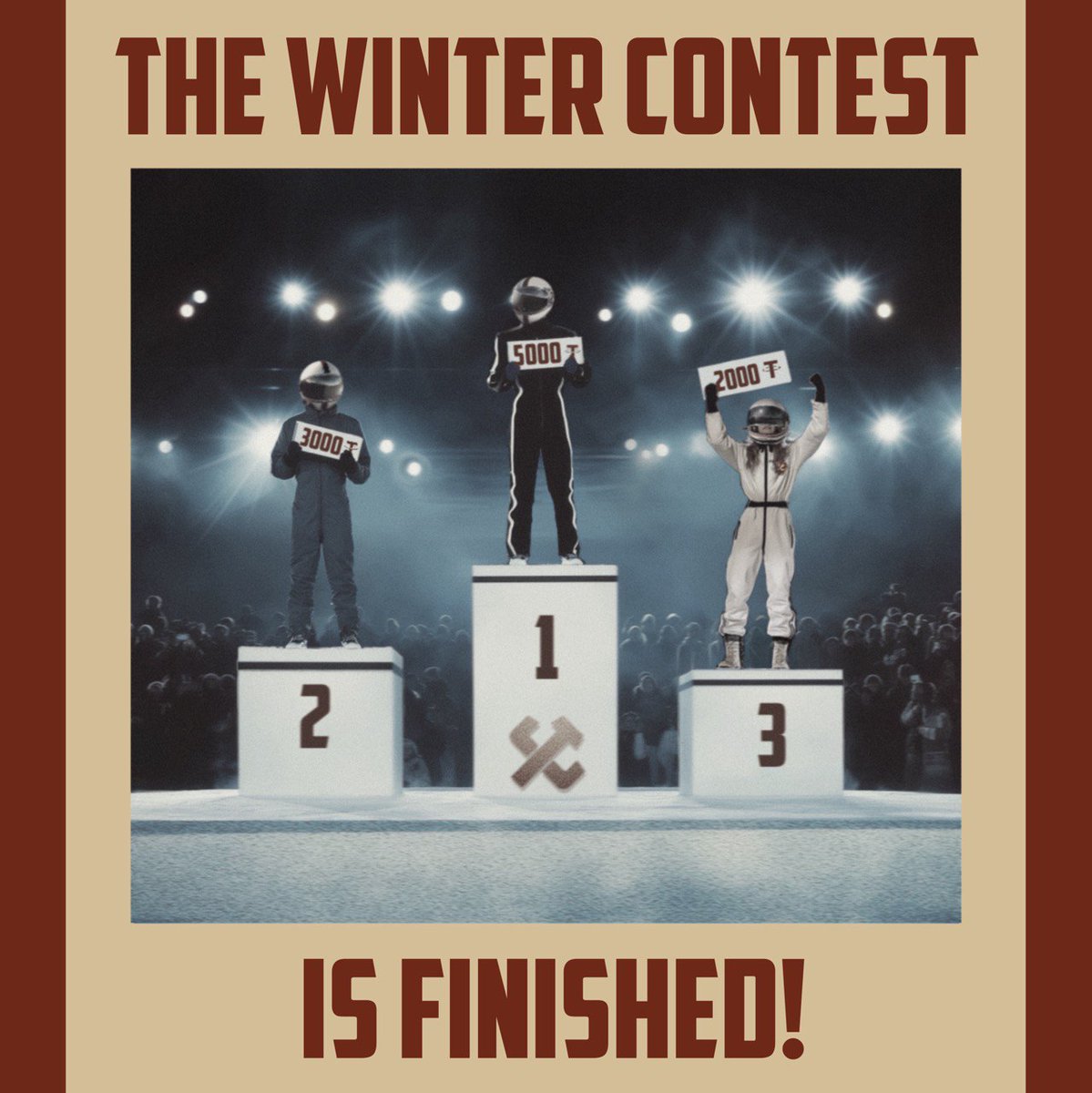 CendTerra's tweet photo. COMRADES!

We congratulate the players who, through their hard work and determination, have achieved the WELL-DESERVED VICTORY:
The leaders will receive the GRAND PRIZES:
1st place: 5000 USDT
2nd place: 3000 USDT
3rd place: 2000 USDT
#CenDTerra #CDTR #CenD #Winter_Contest https://t.co/0NHlsDOtP6