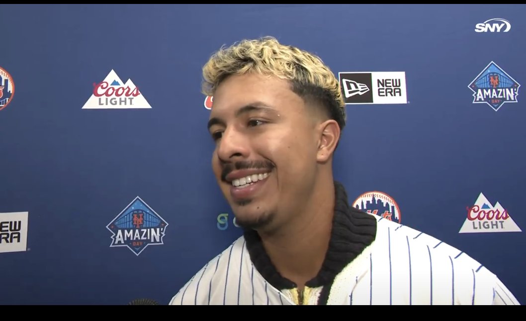 searlebaseball's tweet photo. Mark Vientos with the platinum Piazza look

The kid is about to have a huge season 

#LGM #LFGM https://t.co/ZtSvNI4uQL