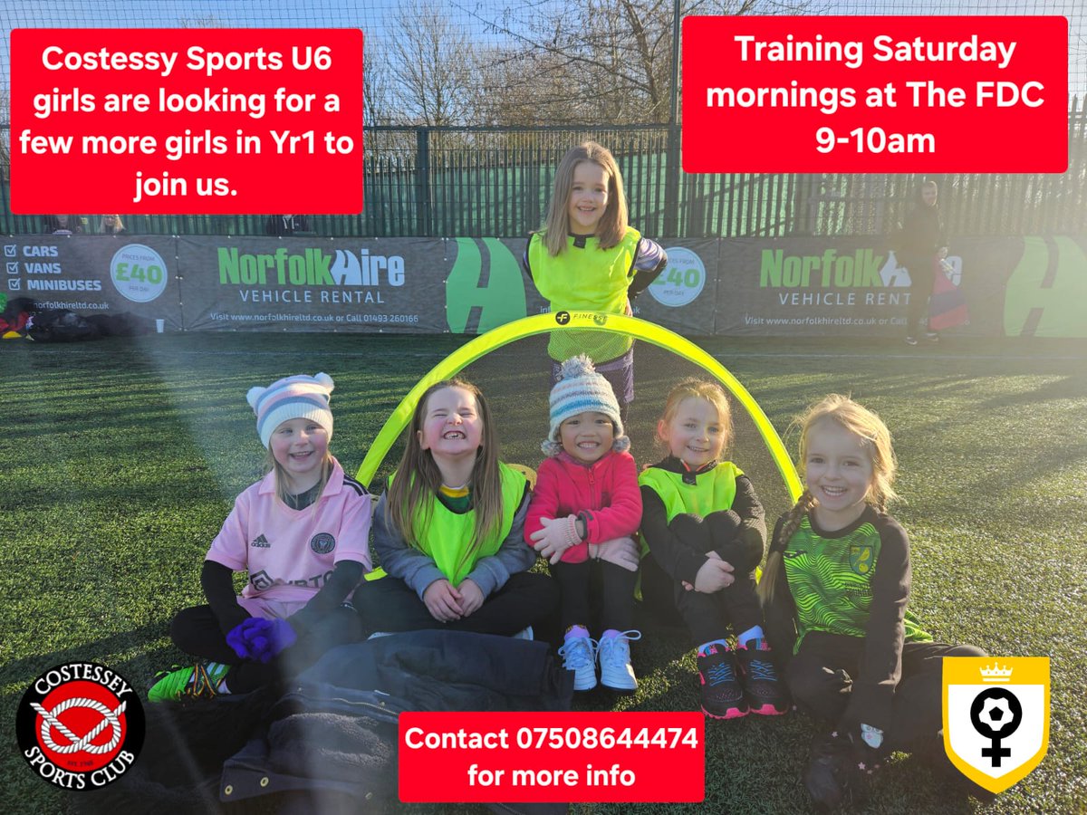 Great news, our U6 girls are recruiting.
