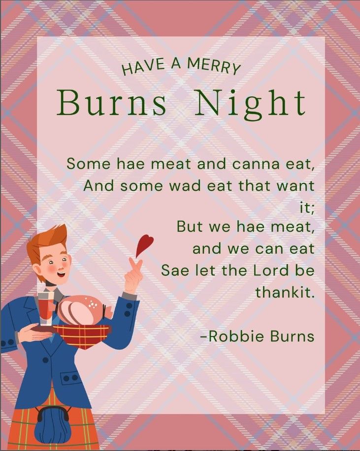 Wishing everyone a happy and warm Burns Night. We hope you all enjoy your haggis, neeps and tatties and a wee whisky to toast the bard, or however you choose to celebrate.