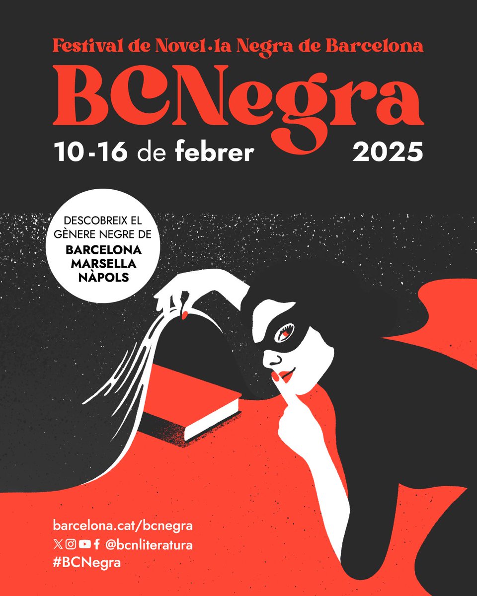 📚 BCNegra, el festival internacional de novel·la negra de Barcelona, celebra els seus 20 anys d’història.

Sota el lema “Barcelona – Marsella – Nàpols”

📆 Del 10 al 16 de febrer.

🔗 s.mtrbio.com/bxwymlgqnr