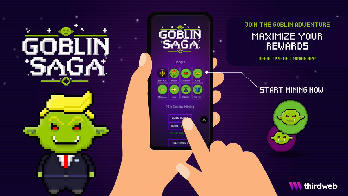 goblinsaga_xyz's tweet photo. The adventure of Goblin Saga awaits you! 
🚀 Join a DeFi world full of opportunities: mining, staking, and NFTs with unique rewards. 

💰 Conquer the Polygon ecosystem, maximize your yields, and access new rarities and mining phases with NFTs. 

🎮 It's time to grow your legacy in Goblin Saga! 💥 #NFTs #DeFi #Polygon #GoblinSaga #Crypto #Trading #Blockchain #Web3Gaming