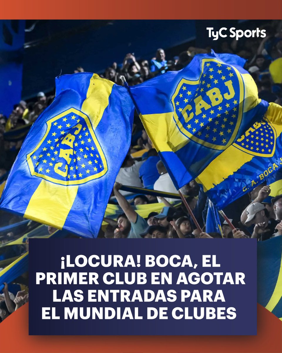 🎟️ El Mundial de Clubes 2025 todavía está a seis meses de comenzar, pero la locura en Boca ya se hace sentir. Es que, según informó FIFA, los fanáticos del Xeneize fueron los primeros del mundo en agotar todas las entradas disponibles para sus partidos de la fase de grupos.

🔵🟡