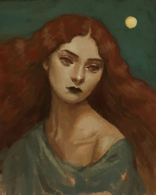 A couple of portraits I posted on Patreon a while ago, when I found a new brush I liked 
