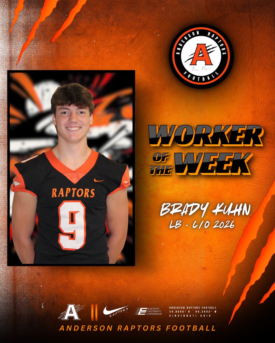 Congrats to Brady on an incredible week!! Be Great everyday!! Can’t wait to see our TEAM prepare for our journey!! #WorkWins #ProcessOverPrize