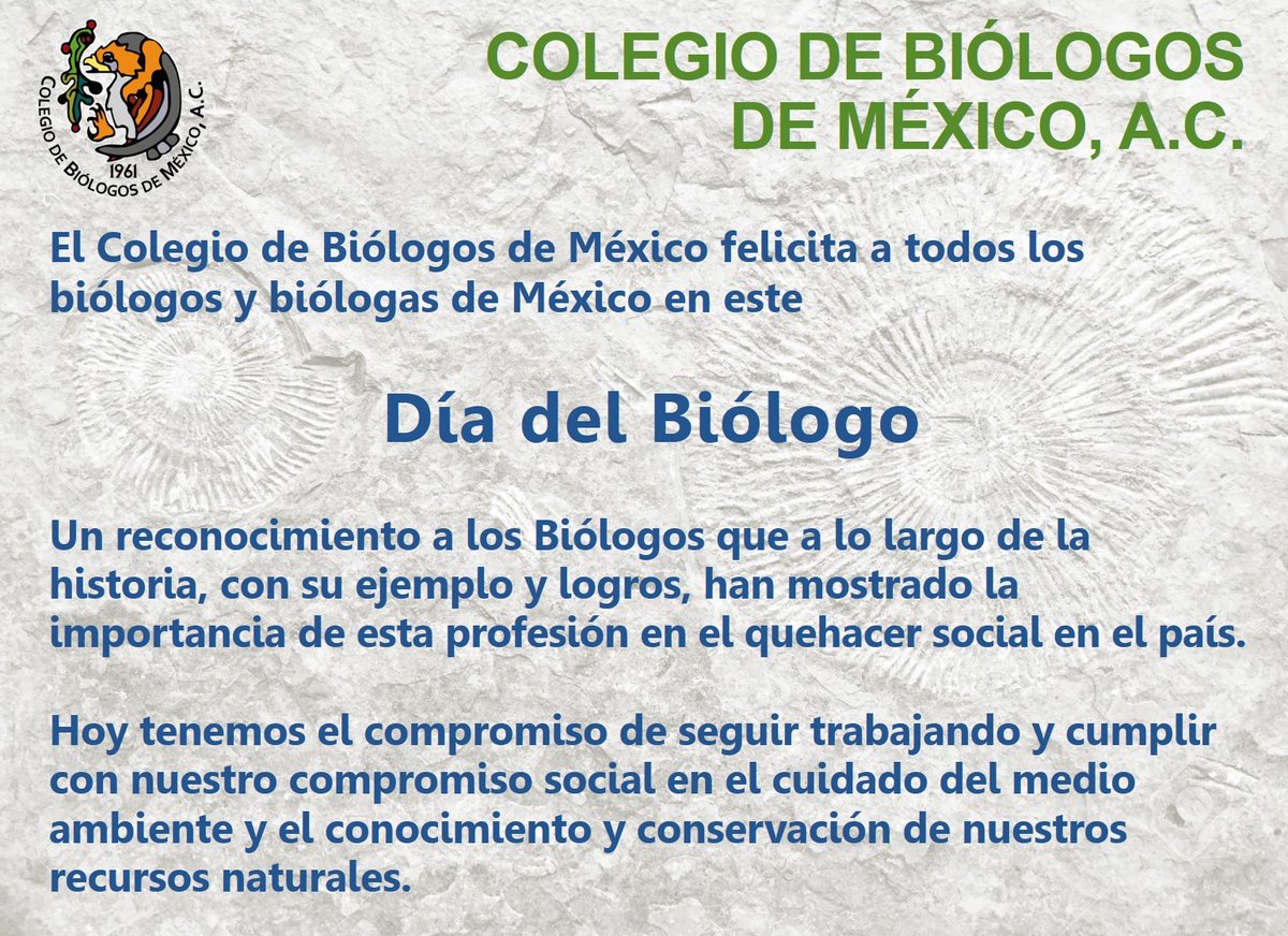 Colegio de Biólogos de México (@cbm_de_mex) on Twitter photo 