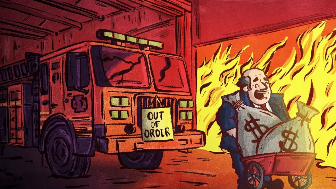 This was one of the most appalling stories I’ve ever looked into: A private equity termite rolled up the fire-truck manufacturing industry between 2016 and 2020—and has spent the last 5 years cashing in: doubling the price of fire apparatus, delaying order deliveries for years on