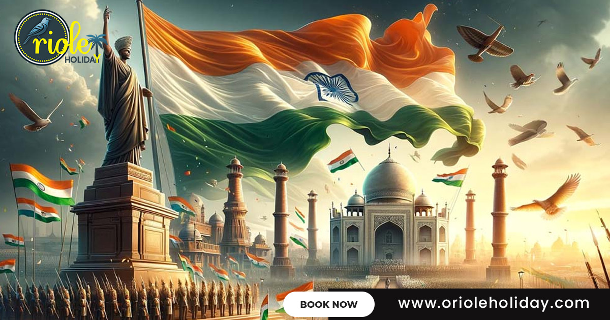HolidayOriole's tweet photo. Celebrate India's pride this Republic Day! 🇮🇳 Explore our heritage with Oriole Holiday. 

#RepublicDay #TravelWithPride https://t.co/y5zAXIPp6z